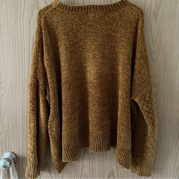 Target A New Day Chenille Brown Mustard Sweater - Picture 9 of 12
